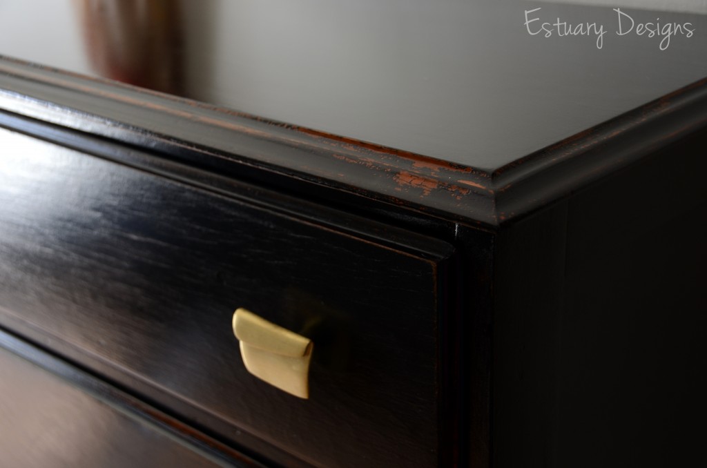 Black gloss chest of drawers 3