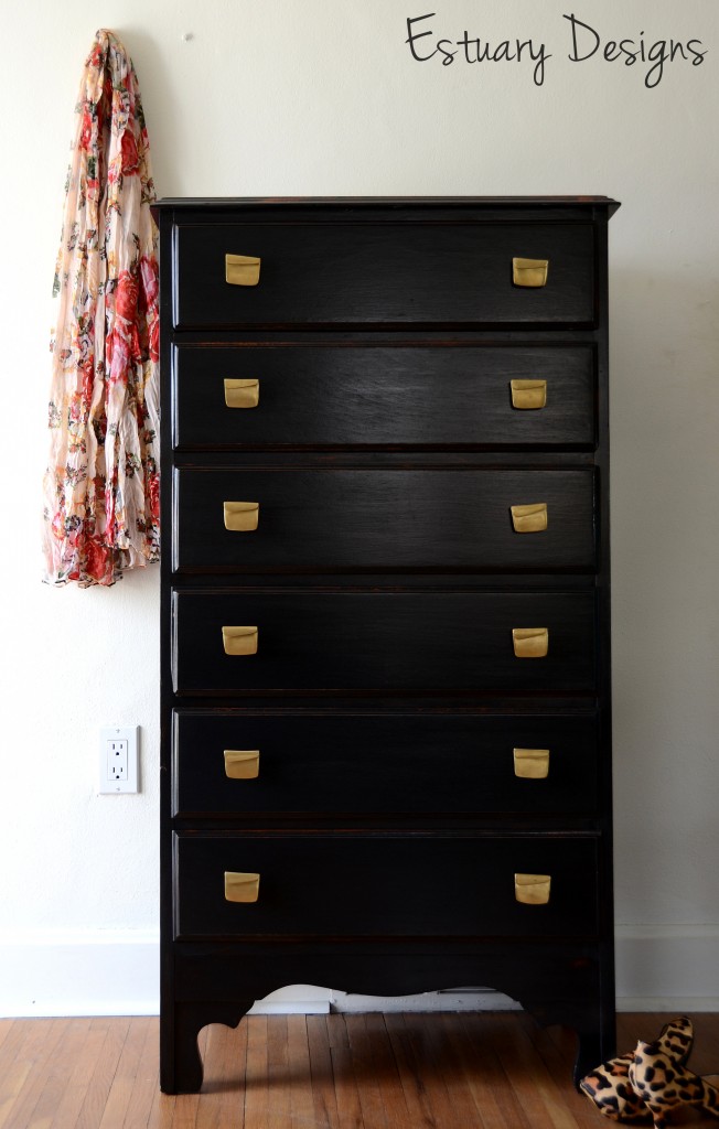 Hollywood Regency style chest of drawers makeover picture 4