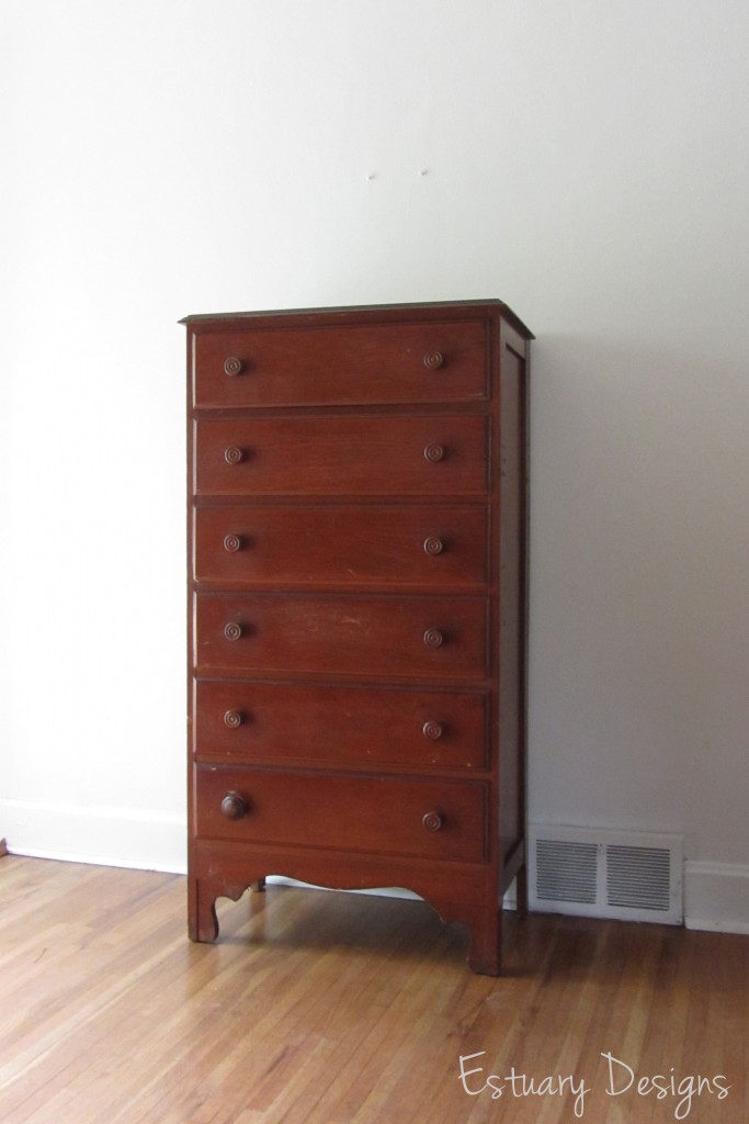 Hollywood Regency chest of drawers makeover