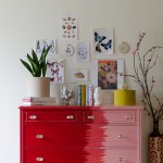 Aiyana furniture makeover after red to pink ombre dresser for a nursery
